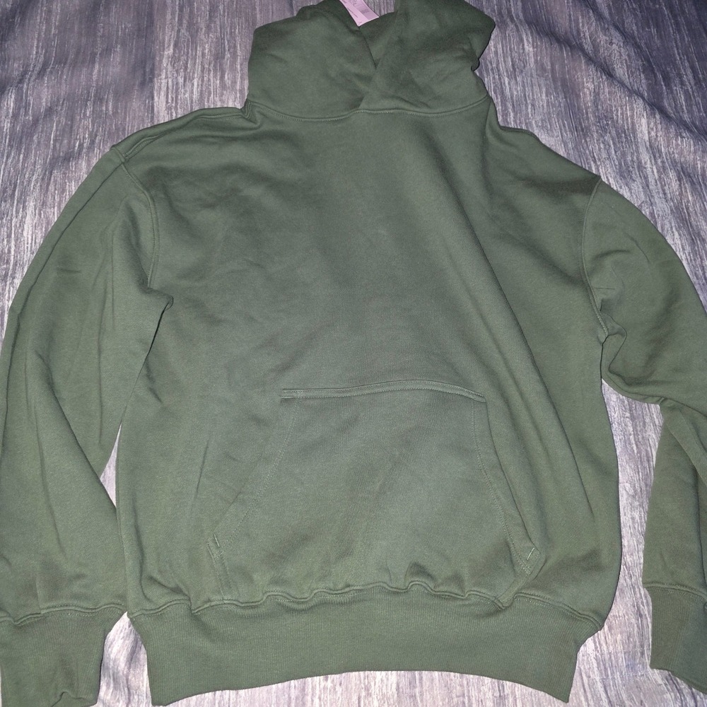 Wild Fable Perfect Oversized Hoodie Dark Green Cotton Blend Pullover NWT XS